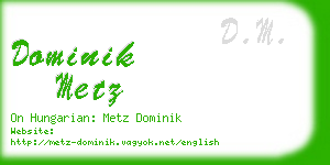 dominik metz business card